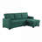 Sectional Sofa with Pull-Out Sleeper &amp; Storage Chaise | Removable Cushions | Linen Sage Green-124536099