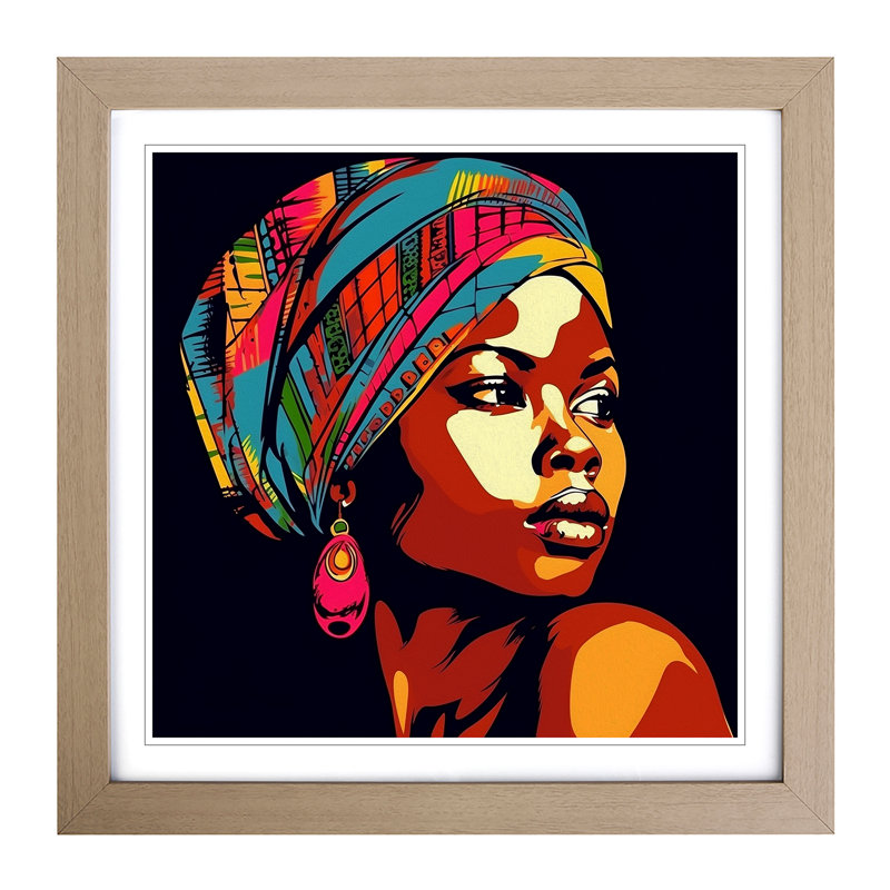 Single Picture Frame Print on Wood, Oak