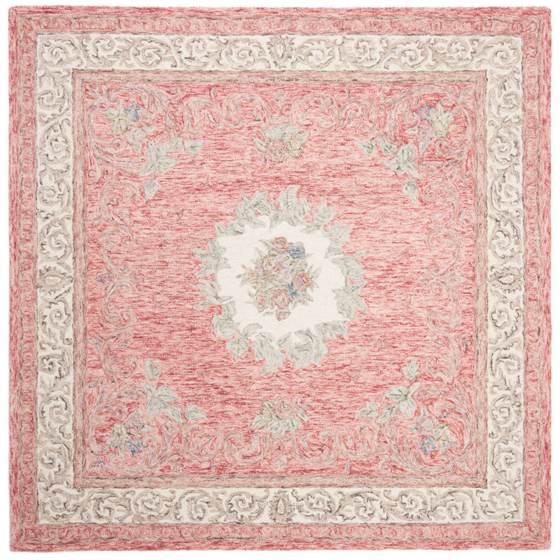 Miyuki Hand Tufted Wool Oriental Rug, Square 6'