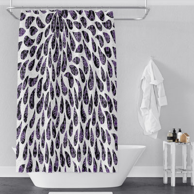 Rideau de douche simple à motif cachemire