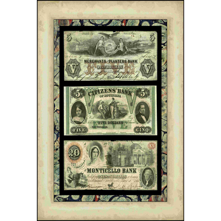 Money I - Wrapped Canvas Print Trinx Size: 18 H x 12 W x 1.25 D