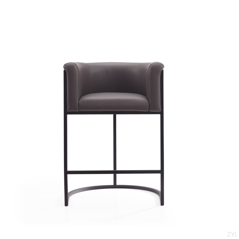 Tabouret de comptoir en métal Cosmopolitan, Gris foncé