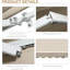 Auvent de patio beige 13 pi x 8 pi. Et eau - matériau, cadre en aluminium. Manivelle réglable facile à utiliser. Choix de fixation multi-surfaces. Auvent pare-soleil pour la chaleur. Installation polyvalente