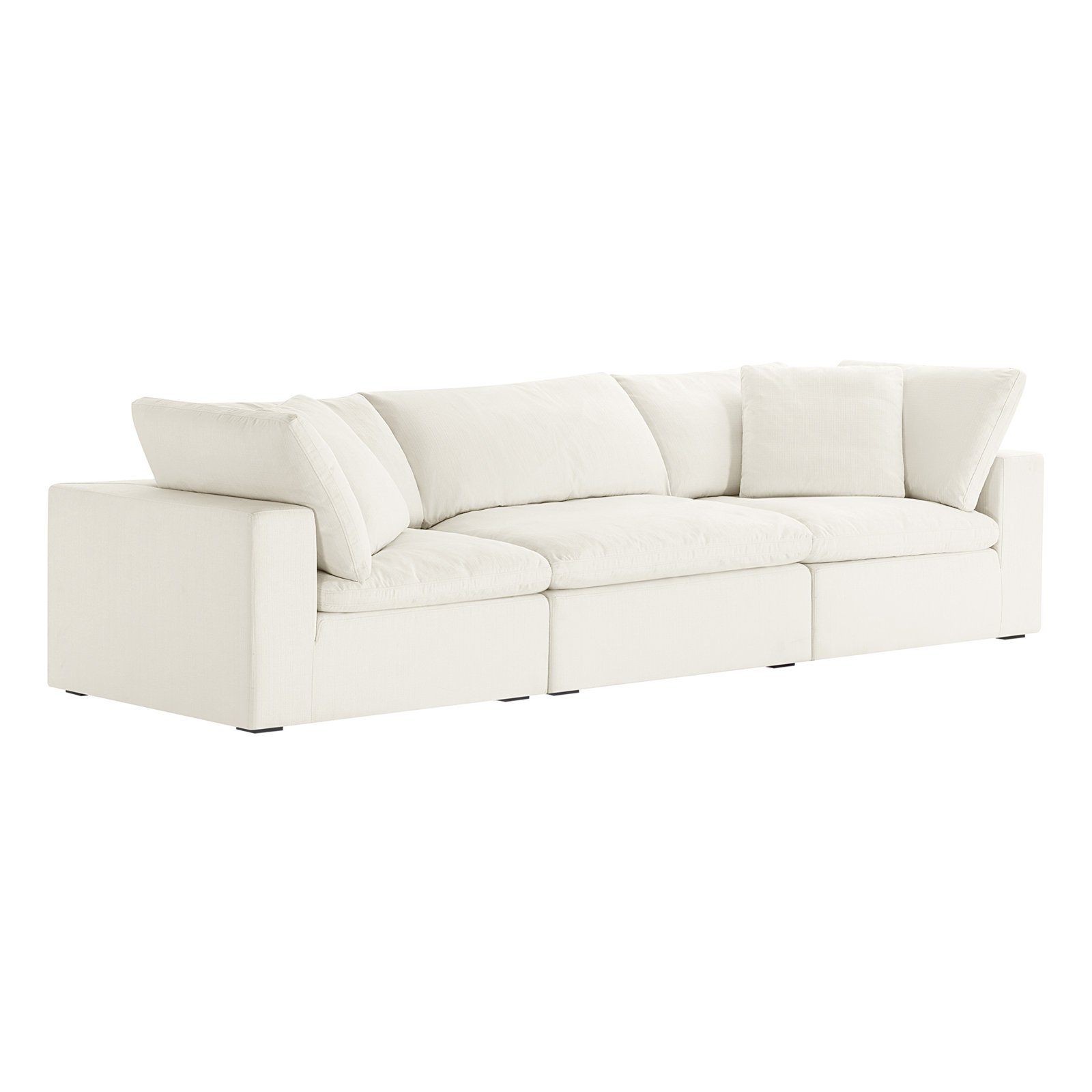 Calana Modular Sectional, Flannigan Cotton, 3 Piece