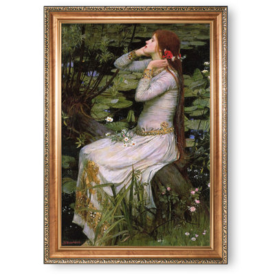 Ophelia by John William Waterhouse Painting Reproductions Framed World Classic Reproductions For HomeDecor,Gold Frame