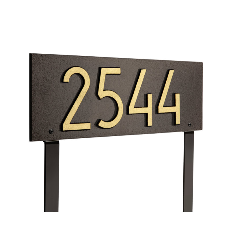 Plaque murale Mid-Century, Bronze foncé / Or, Oui