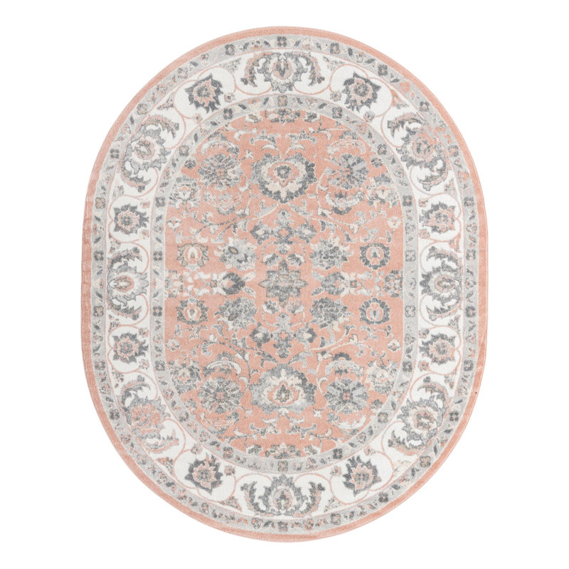 Tapis Hadrian Aurelia - rose, Ovale 7 pi 10 po x 10 pi
