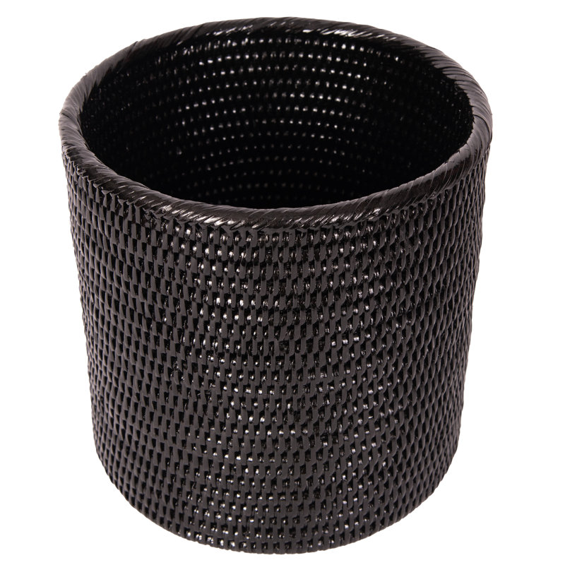Petite poubelle ronde Rael, Noir Tudor