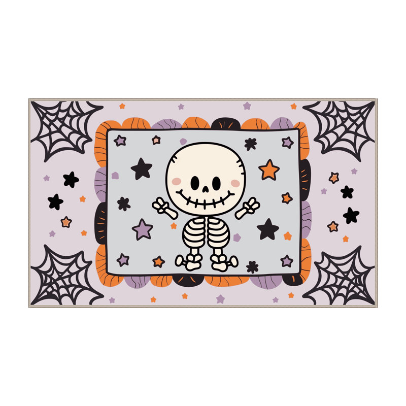 Tapis de vacances d'Halloween The Holiday Aisle®, Rectangulaire 2 pi x 3 pi