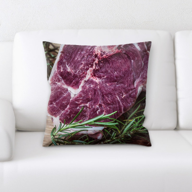 Steak Throw Pillow