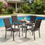 Ensemble de 4 fauteuils de salle à manger d'extérieur robustes et empilables pour la terrasse-314562498-314562509