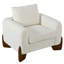 Ensemble de canapé de salon moderne 3 pièces, 1 causeuse et 2 fauteuils, tissu bouclé doux, canapé modulaire confortable pour la salle familiale (table basse non incluse)-129943641