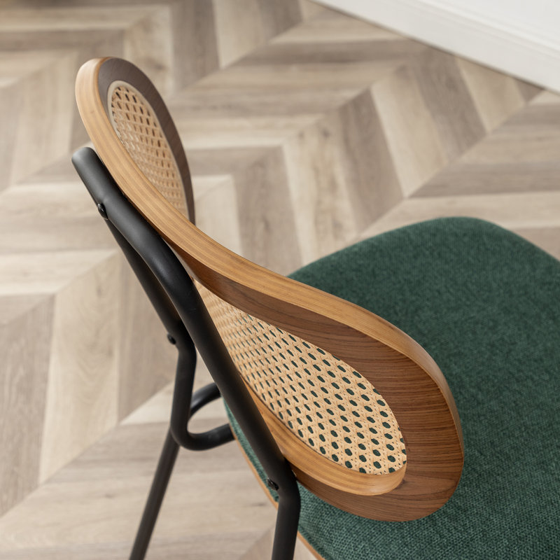 Chaise d'appoint rembourrée Antera, Vert