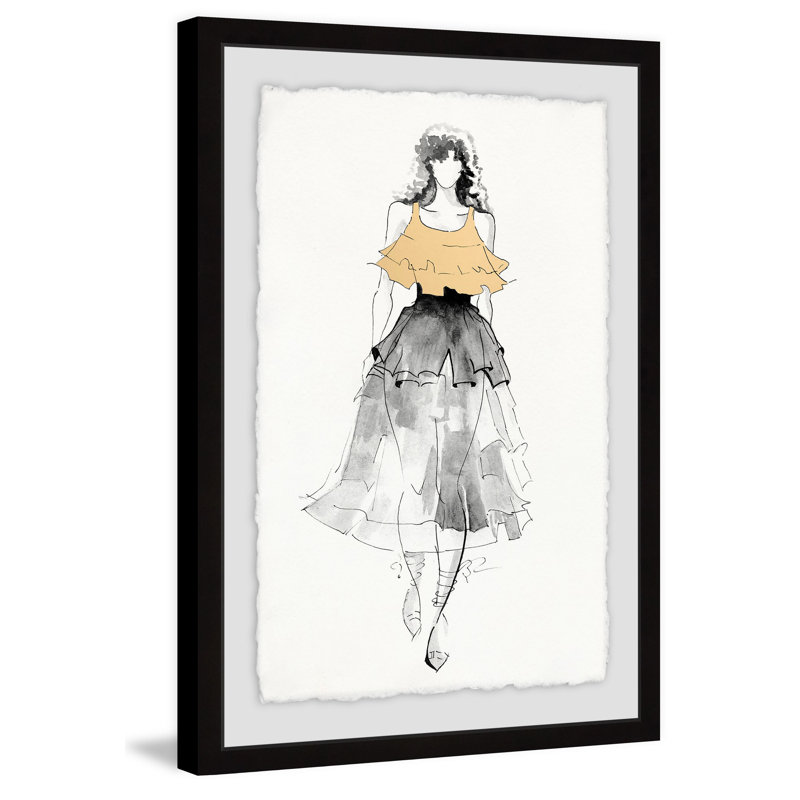 Bohemian Fashonista - Single Picture Frame Print, 30 cm H x 20 cm W x 4 cm D
