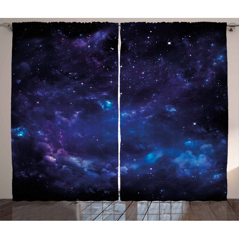 Sky Semi-Sheer Rod Pocket Curtain Panels, 54" W x 90" L