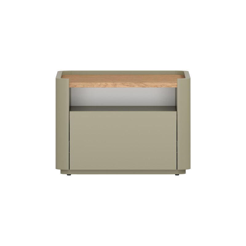 Blackett 50cm W Manufactured Wood Bedside Table, Green