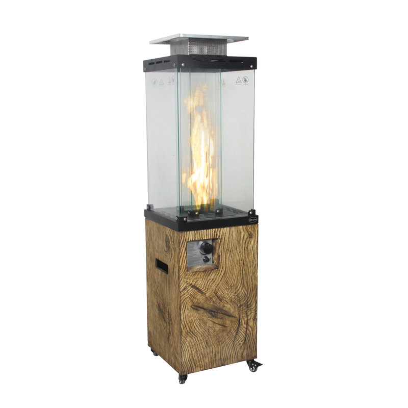41,000 BTU Propane Patio Heater, Natural Oak Finish