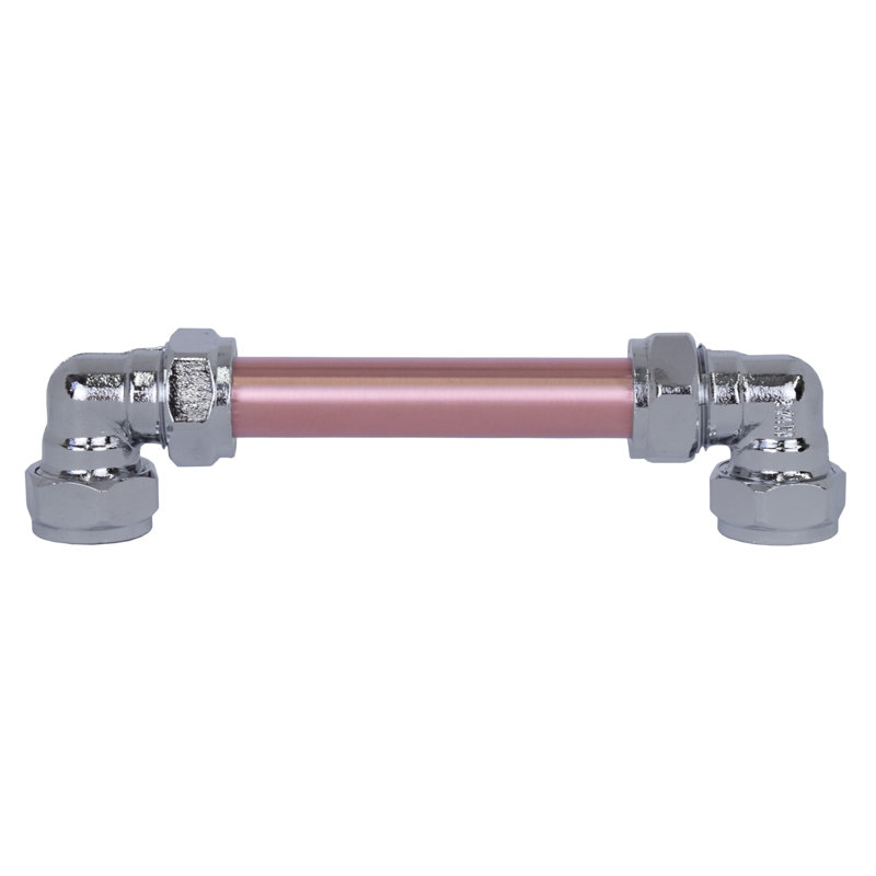 Chrome And Copper Handle / Pull, 12.8cm