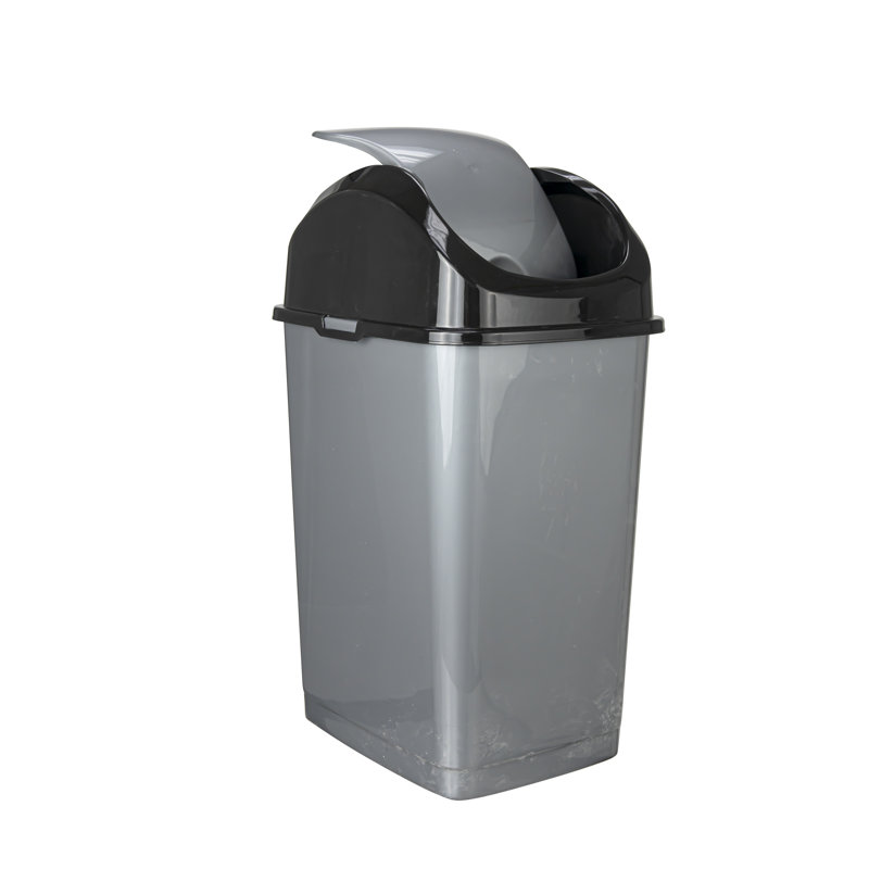 Poubelle pivotante Spina, Gris / Noir, 1.3
