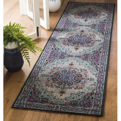 Gray Oriental Hand Woven Area Rug