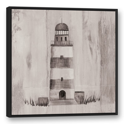 " Grey Nautical Lighthouse " Painting Print