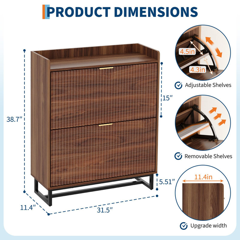 16 Pair Flip Down Shoe Storage