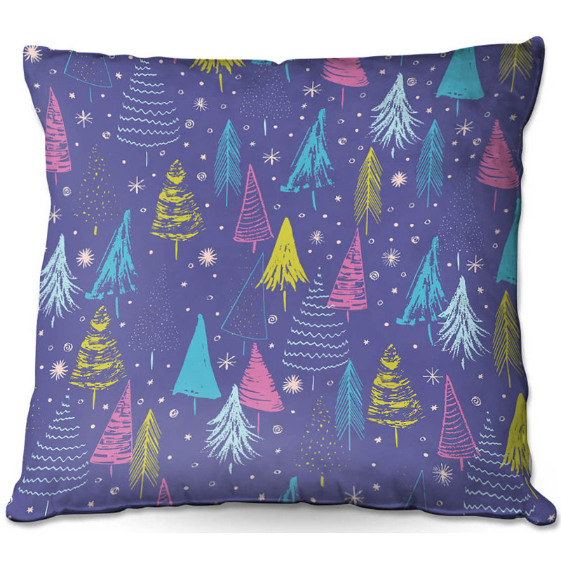  Coussin Couch Christmas Town Trees, 20 po x 20 po