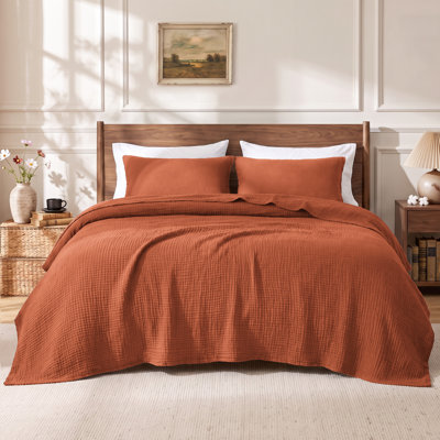 Love's cabin 100% Cotton Muslin Blanket King Size for Bed