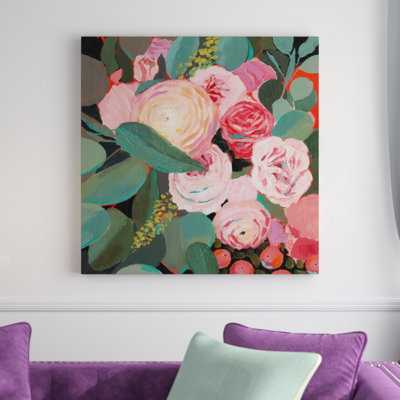« eucalyptus bouquet ii », peinture sur toile tendue