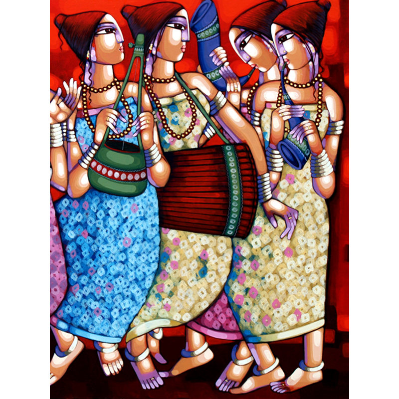 Taille de la symphonie | Acrylique sur toile | Sekhar Roy | Pour la décoration murale