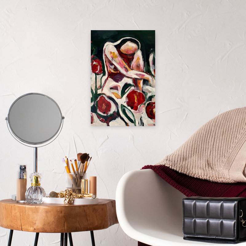 Contemporary Art Modern Flower Wall Art, 18" H x 12" W