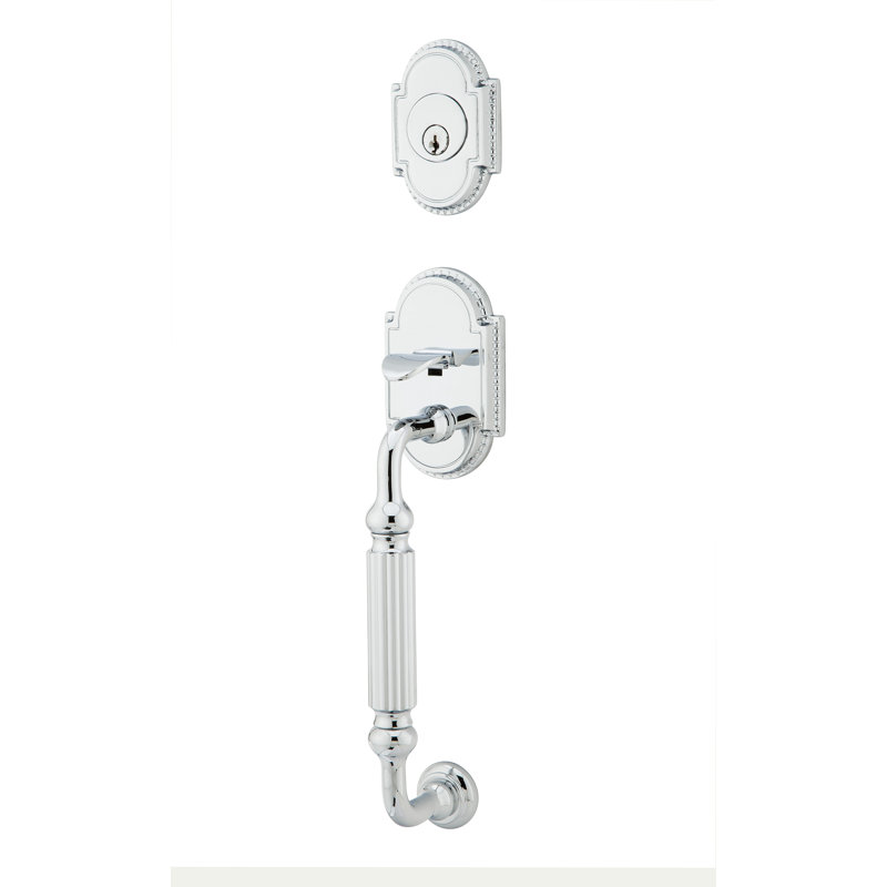 Entretoise modulaire Emtek Knoxville, Chrome poli, Levier Mercure, Droitier