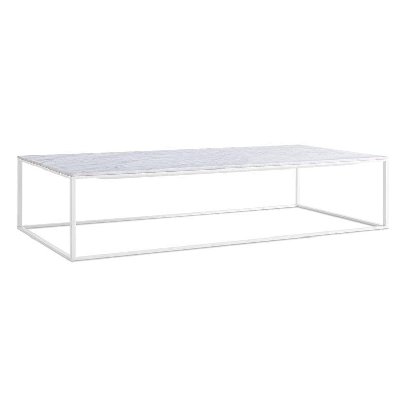 Minimalista Coffee Table, White, 13" H x 60" W x 29" D