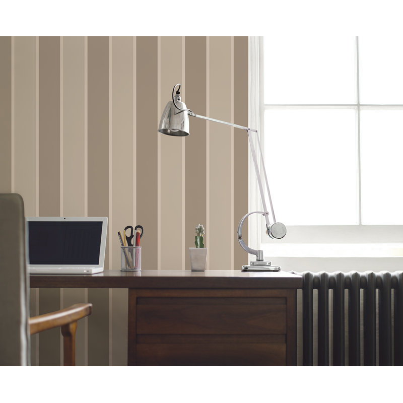 Donner 10m x 53cm Matte Wallpaper Roll, Brown/Greige/Taupe