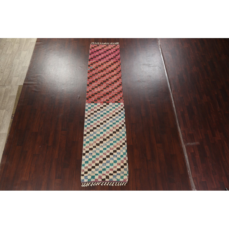 One-of-a-Kind 2'11" X 12'10" New Age Runner Wool Area Rug in Multicolor