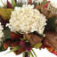Fall Candleholder Centerpiece with Hydrangeas and Thistle