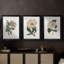 Mélange de fleurs roses VI - impression sur mesure encadrée de qualité supérieure - 3 pièces-98857390-98857384