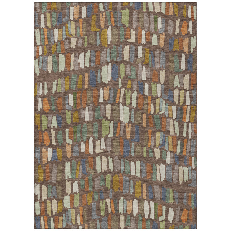 Machine Washable Indoor/Outdoor Kesler ACN2377 Stripes Rug, Rectangle 10' x 14'