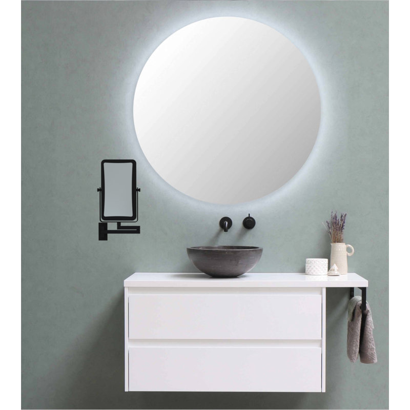 Aluminium Rectangle Mirror, Matte Black