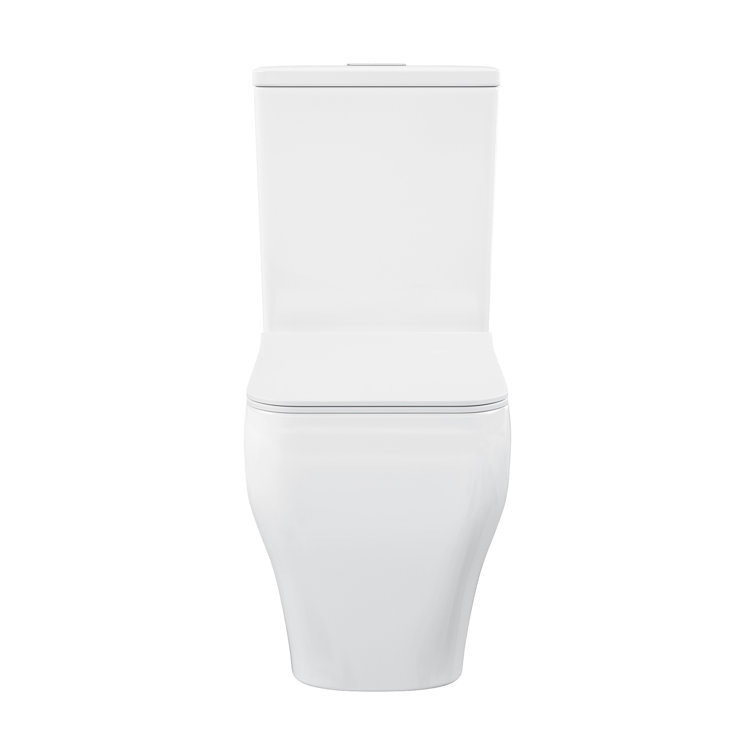 Brusque Einteiliges WC Mit Doppelspülung – Quadratische Schüssel, 1,1/1,6 GPF, Modernes Design