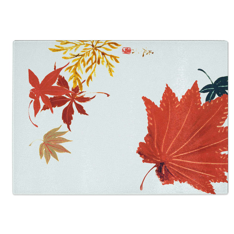 Glass Maple Leaves by Shibata Zeshin Chopping Board, 28.5 cm W x 20 cm L