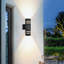 Applique murale d'extérieur en aluminium noir mat H 13,46 po Bryanah Sensor