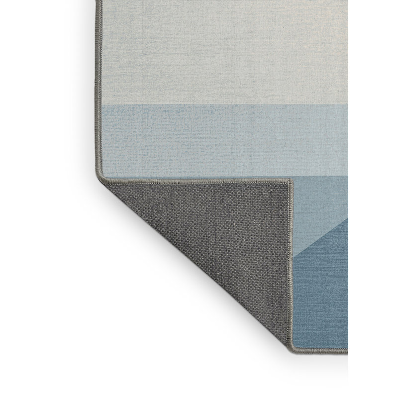 Soft Plush Fehrenbach July 4Th Modern & Contemporary Abstract Area Rug in Gray – Gray Binding, 5x7