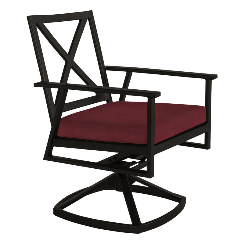 Marin Outdoor Rocker Chair, Carbon Black, Sahara Cafe