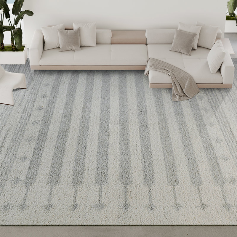 Wool Area Rug in Gray, Rectangle 2' x 3'