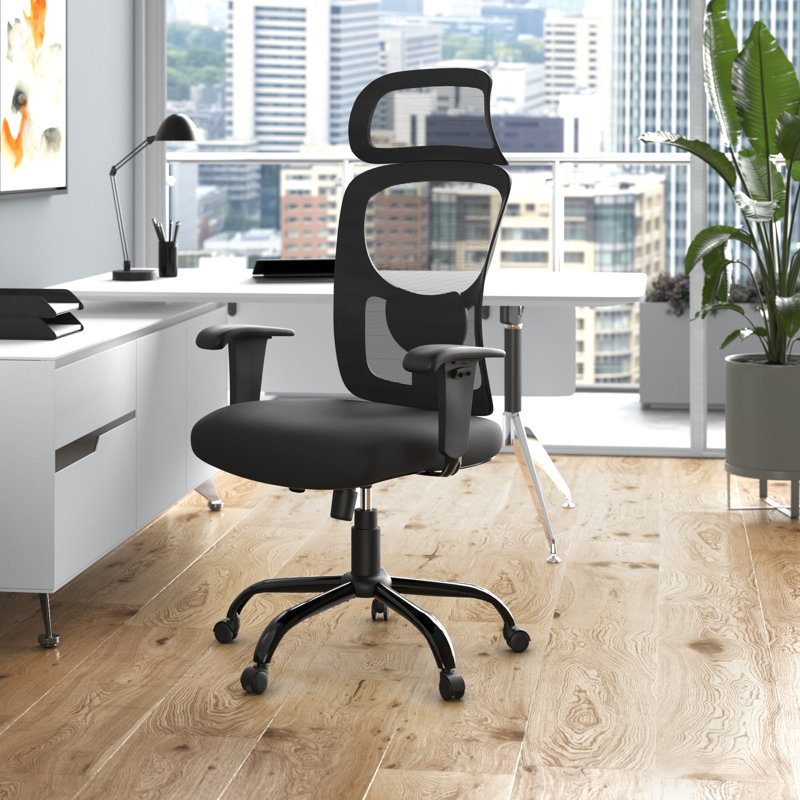 Black Ergonomic Big and Tall Mesh Office Chair with Lumbar Support