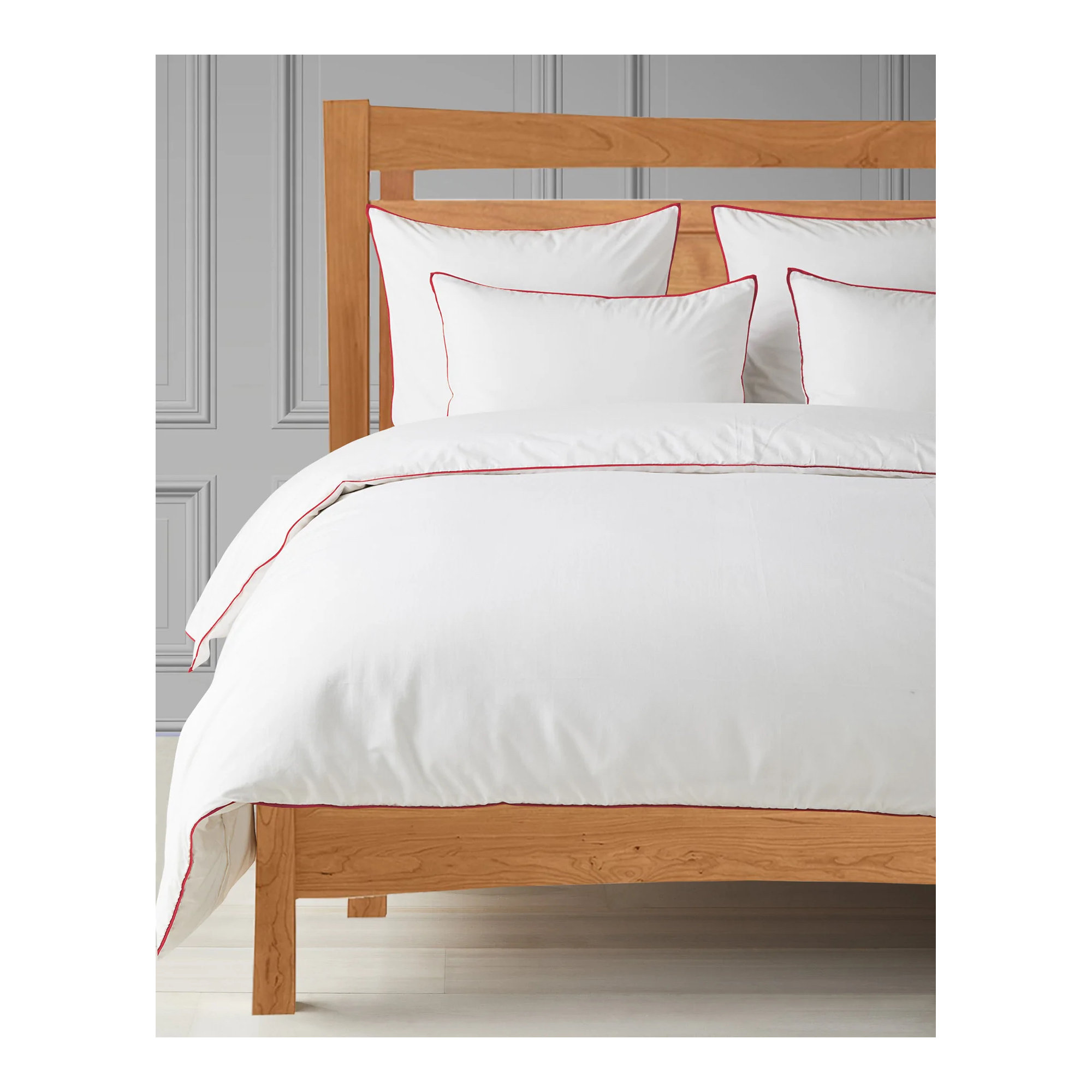 Eifa Cotton Duvet Cover Set, Red, Full / Double Duvet Cover + 2 Standard Pillowcases