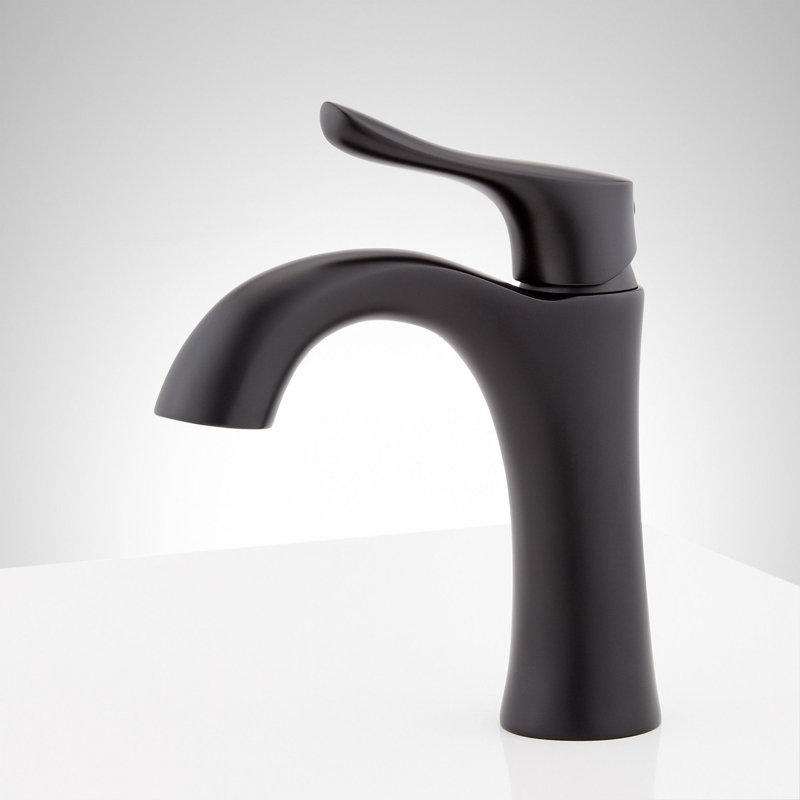 Provincetown 1.2 GPM Single Hole Bathroom Faucet with Metal Lever Handle and Pop-Up Drain Assembly, Matte Black