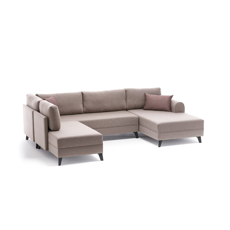 Canapé modulaire de 118,11 po Mcpherson faisant face à la gauche, Beige