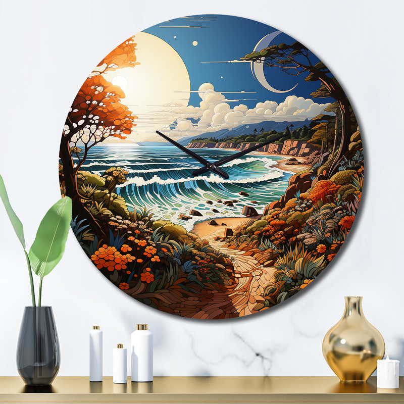 Ciane - Horloge murale nautique et de plage, Grand